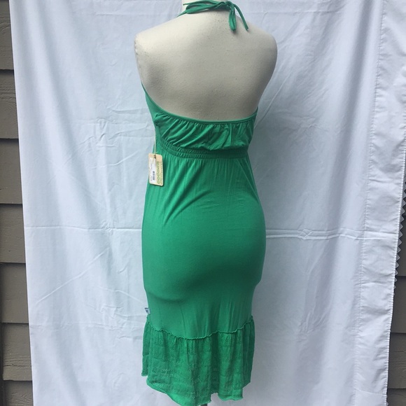 Green Halter Knit Dress - Picture 3 of 4